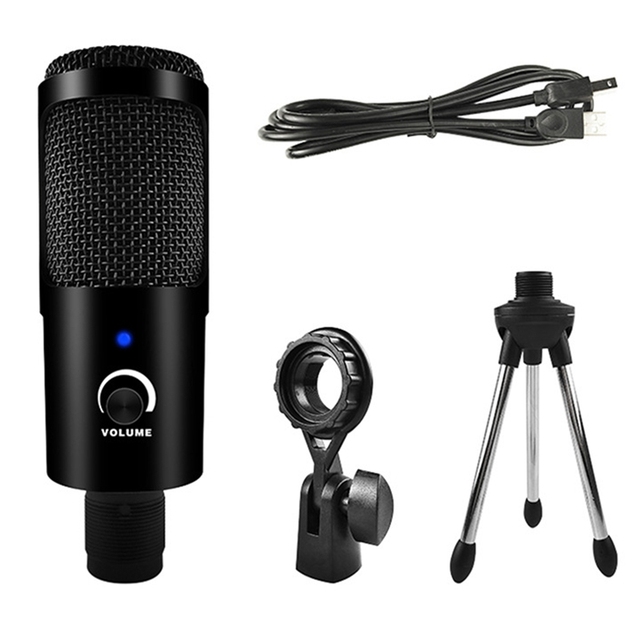 A6 USB Condenser Microphone Kit Computer Microphone Studio Mic for Mobile Phone Laptop Streaming Podcast Pc Microphone
