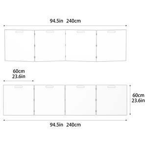 कारखाना अनुकूलित 60*60 सेमी और 4 पैनल आसानी से फोल्डेबल पारदर्शी ऐक्रेलिक पालतू दरवाजे के लिए उपयुक्त - Product Image 5