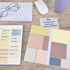 Combo de notas adhesivas autoadhesivas transparentes para mascotas, estilo escolar de élite, blocs de notas de adhesión fuerte creativos de alta estética, 6,57x4,53 - Product Image 4