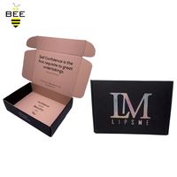 Boîte de courrier et de remplissage pour cils, sous-vêtements avec Logo imprimé personnalisé Double face, ondulées et pliantes