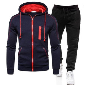 Completi da uomo felpe con cappuccio a due pezzi <span class=keywords><strong>tuta</strong></span> Casual giacca con cerniera <span class=keywords><strong>pantaloni</strong></span> felpa uomo tute sportive Bmw <span class=keywords><strong>M</strong></span> Power Print abbigliamento sportivo - Product Image 2