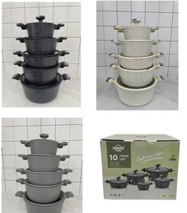 Juego de Utensilios de Cocina Antiadherentes Duraderos UAKEEN de 10 Piezas, Revestimiento de Granito, Juego de Cacerolas de 32 cm, Utensilios de Cocina de Alta Calidad Fabricados en China - Product Image 6