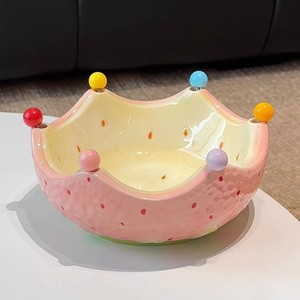 Ensemble de plateaux <span class=keywords><strong>à</strong></span> dessert et assiettes <span class=keywords><strong>à</strong></span> <span class=keywords><strong>fruits</strong></span> en porcelaine de haute qualité, mignon, <span class=keywords><strong>grande</strong></span> capacité, avec fourchettes et brochettes sécurisées - Product Image 2