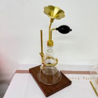 Botol Parfum Kuningan 300ml, Botol Uji Minyak Esensial Aroma Kopi, Alat Pamer Aroma Parfum Kuningan, Botol Parfum Segitiga