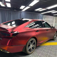 Vinilo para Automóviles de PVC Rojo Romano Electrochapado Brillante Personalizado, Película Protectora de Pintura de Alto Brillo, Resistente a los Arañazos y que Cambia de Color