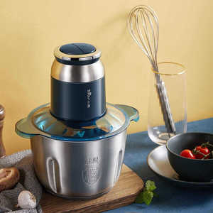 Picadora de carne Bear Little Bear de 2L, procesador de alimentos eléctrico de acero inoxidable para carne picada y relleno de dumplings - Product Image 4