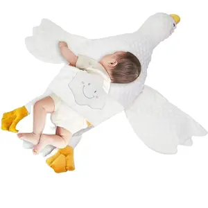 Kaz şekli yastık Anti rulo yan sabitleme kemer ile uyku çocuklar yatıştırıcı egzoz 36 inç beyaz yumuşak uyku pozisyonu yastık