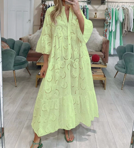 Ultimi Modelli di Abiti da <span class=keywords><strong>Donna</strong></span> Occidentali con Scollo a V per Feste, <span class=keywords><strong>Eleganti</strong></span> e Raffinati <span class=keywords><strong>Vestiti</strong></span> in Pizzo alla Moda - Product Image 2