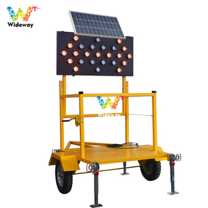 15 hoặc 25 ánh sáng khu vực xây dựng dấu hiệu giao thông năng lượng mặt trời gấp hiển thị LED mũi tên Board giao thông Trailer - Product Image 2
