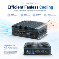 Computadora Industrial sin Ventilador, Control de Máquinas, Doble LAN, COM, USB, Salida de Pantalla, Almacenamiento Opcional, Compatible con Windows y Linux
