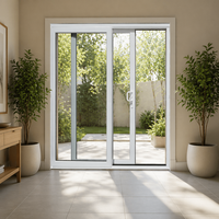 Portes d'entrée principales extérieures en PVC/UPVC, design luxueux, porte pivotante de sécurité en verre noir pour maison