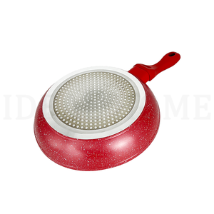 Nhà máy mới đến đỏ bán buôn đá cẩm thạch lớp phủ tùy chỉnh không dính Cookware <span class=keywords><strong>Pan</strong></span> nhôm skillets Fry <span class=keywords><strong>Pan</strong></span> - Product Image 3