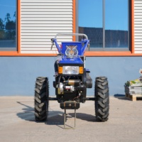 Envío Gratis: Mini Tractor Agrícola de 2 Ruedas con Motor Diésel de 12/15/16 HP, Cultivador Económico con Bomba de Motor Central