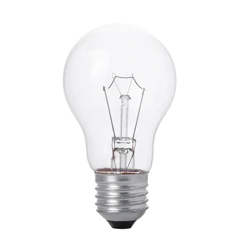 A55 A60 lampadina a incandescenza Edison in vetro trasparente 60W 220-240V passata Ce RoHS