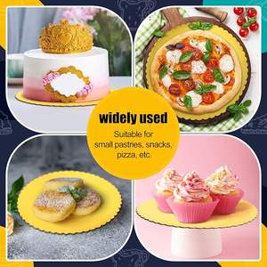 Wave Edge 2mm Planche <span class=keywords><strong>à</strong></span> gâteau Assiette <span class=keywords><strong>à</strong></span> mousse <span class=keywords><strong>à</strong></span> la mode Hotselling Base de gâteau ronde en mousseline de soie Planche laminée mince 10 pouces 12 14 16 - Product Image 3