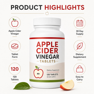 Tabletas de Vinagre de Sidra de Manzana Keto de Alta Calidad, 1500 mg, Suplemento para la Salud, Apoyo al Metabolismo e Inmunidad, 60 Unidades, Para Todos, Incluidas Mujeres Embarazadas - Product Image 2