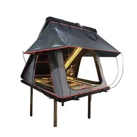 Carpa de Techo Rígida Impermeable para las Cuatro Estaciones, Escalera Telescópica de Aluminio de 2.3 m, Construcción de Aleación de Aluminio, No Requiere Instalación