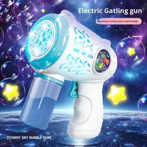 Máquina de burbujas de 15 agujeros totalmente automática de mano para exteriores, máquina de burbujas eléctrica de dinosaurio interactiva para niños - Product Image 2