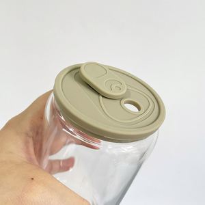 Vasos de Vidrio Transparentes para Sublimación, Esmerilados, Libres de BPA, Elegantes, Reciclables, de 16 oz, con Tapa de Silicona - Product Image 5