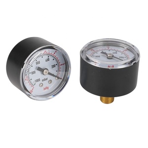 Manômetro de Pressão de Vácuo de Aço Inoxidável com Montagem Inferior de 1/8 NPT, Caixa Plástica, 40mm -30inHg-0 - Product Image 2