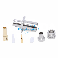 Connecteur triaxial BNC INERGYK TRB-KF4A, impédance 50 ohms, bride à 4 trous pour câble TRC50-2, connecteur BJ77