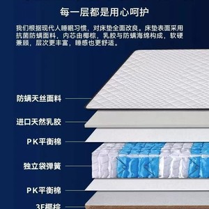 Colchón Dingyue de 12 cm de grosor con resortes ensacados individualmente, colchón firme para niños, adultos y personas mayores - Product Image 3