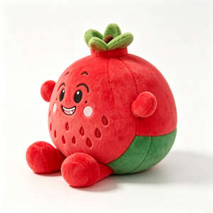 Peluche fraise personnalisée mignonne, peluche fraise ronde, fraise souriante, jouet en peluche fraise, animal en peluche fruit. - Product Image 5