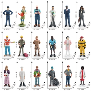 Figurines professionnelles de simulation transfrontalière Xinhen : professeur, chef, mécanicien automobile, jardinier, médecin, infirmière - Product Image 4