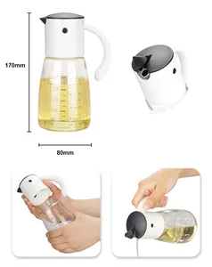 250ml Glass Bottle Stainless Steel Body with PP Lid Gravity Oil <strong>Vinegar</strong> Dispenser <strong>Shaker</strong> for Seasoning Spice Boxed Product - Product Image 5