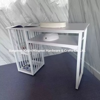 Table de Manucure Professionnelle Moderne et Simple en Cuir Véritable Blanc pour Salon de Beauté – Table de Luxe Légère pour Bureau