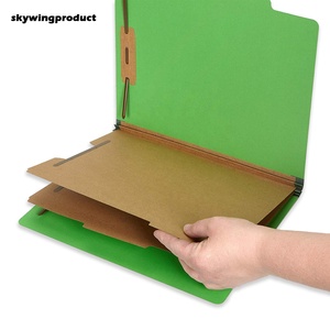 Heavy Duty Green Office File Organizer 2 <strong>Dividers</strong> Pressboard Letter 2 File <strong>Folder</strong> 3.5 Inch Expansion for Teacher Medical Paper - Product Image 3