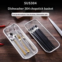 Panier de drainage commercial en acier inoxydable à mailles, support pour couverts et baguettes, plateau compartimenté pour restaurant, hôtel, traiteur, buffet