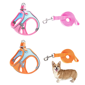 Famicheerアクセサリー高級漫画犬ファッションハーネスブルーOppバッグプリントナイロン犬の首輪スポーツナイロンメッシュカスタムサイズ - Product Image 1