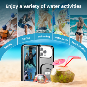Wasserdichte Schnorchel-Tauch-Foto-Video-Hüllen für iPhone 12 13 14 15 16 Pro Max Professional Unterwasser-Telefon hülle - Product Image 4