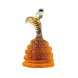 Botella de vino única con forma de serpiente, 600ml, Animal, Vodka, whisky, cristal, personalizada, botella artística de licor