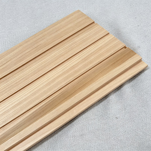 Revêtement mural contemporain en <span class=keywords><strong>bois</strong></span> massif de peuplier thermo-modifié écologique de qualité AA, lambris en <span class=keywords><strong>bois</strong></span> massif, panneau intérieur haut de gamme - Product Image 3