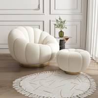 Fauteuil citrouille pour personne paresseuse, pouf en tissu compressé, canapé-lit pour salon, chambre à coucher, lecture et relaxation