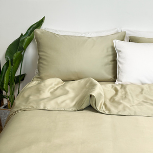 Sang trọng 100% bạch đàn Lyocell 400T 60S tấm ga trải giường đặt làm mát thân thiện với môi mềm sateen phong cách Thyme màu bộ đồ giường - Product Image 2