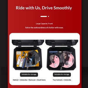 Baúl Trasero Universal para Bicicleta Eléctrica de Alta Calidad, ABS Reforzado, 45L, Caja Trasera para Motocicleta - Product Image 4