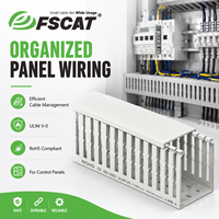 FSCAT W30XH30mm Goulotte de câblage en PVC sans halogène anti-UV 2m à dents fines ouvertes, ignifuge 94V-0 pour le contrôle