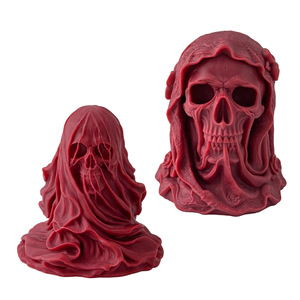 Vela Aromática con Diseño de Calavera del Grim Reaper para Halloween, con Capucha y Velo, Decoración Espeluznante para el Hogar, Regalo - Product Image 5