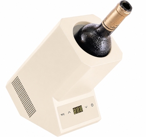 Refroidisseur de vin électrique thermoélectrique portable <span class=keywords><strong>Smeg</strong></span> couleur crème pour une seule bouteille - Product Image 1
