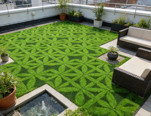 Gazon synthétique <span class=keywords><strong>de</strong></span> haute qualité, motif personnalisé 3D, vente directe d'usine, gazon artificiel, gazon vert, <span class=keywords><strong>rouleau</strong></span> <span class=keywords><strong>de</strong></span> gazon - Product Image 4