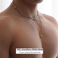 Collier Pendentif Double Couche Totem Aigle Oiseau Volant Hypoallergénique Plaqué Or Fin Unisexe Tendance Vente Chaude