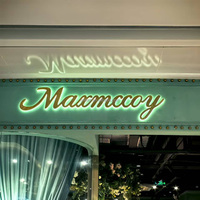 Enseigne LED de lettres de luxe avec logo 3D rétro-éclairé Lettre de marque personnalisée en métal pour décoration de magasin d'entreprise