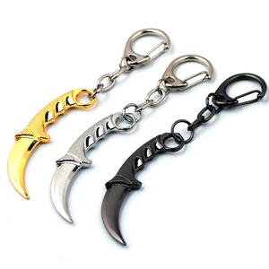 카운터 스트라이크 Karambit 게임 M9 나이프 CS Go Paw Knife 합금 모델 키 체인 목걸이 도매