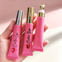 Baume à lèvres hydratant et teinté au beurre de fruits, tube souple, marque privée, végétalien, transparent, rose, changeant de couleur, huile repulpante pour les lèvres
