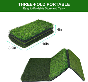 Gerçekçi Hissettiren Yapay Çimli, Sürüş ve Chip Atışları İçin Uygun, Fabrikadan Doğrudan 3'ü 1 Arada Taşınabilir Katlanabilir Golf Antrenman Matı - Product Image 1