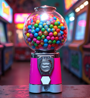 Distributeur de bonbons/gommes à mâcher amusant et durable à monnayeur, en alliage moulé sous pression, certifié CE, capacité 200-300 pièces