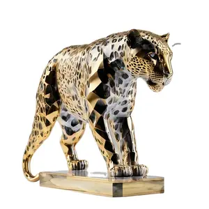 Resin Jaguars statue/figurine/sculpture, Custom polyresin Tabletop animal Gift & Crafts for Home & Office